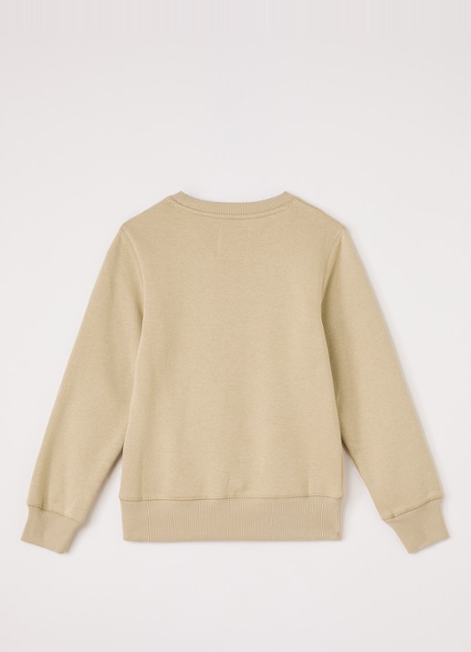 Levi's Sweater met logoprint - voorkant 3 beige