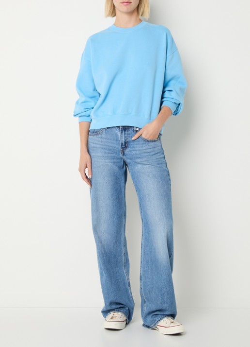 Levi's Sweater met ronde hals - voorkant 3 lichtblauw