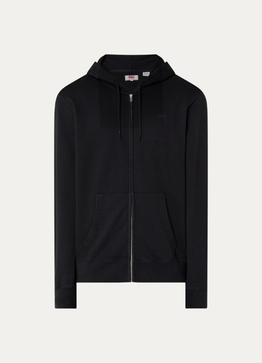 Levi's Sweatvest met logo en steekzakken - voorkant 4 zwart