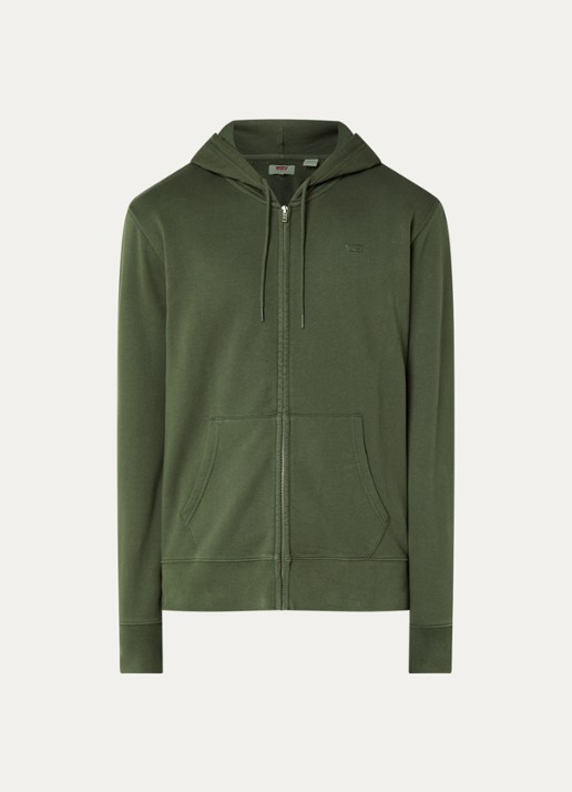 Levi's Sweatvest met steekzakken - voorkant 3 legergroen