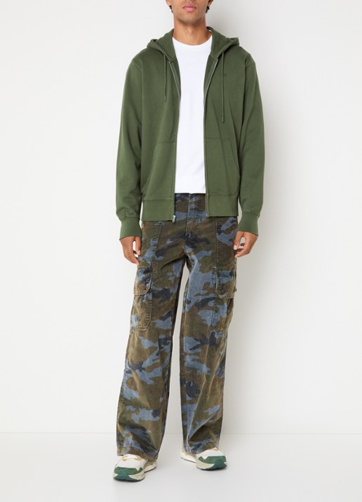 Levi's Sweatvest met steekzakken - voorkant 4 legergroen