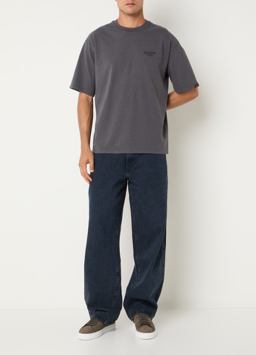 Levi's T-shirt met front- en backprint - voorkant 3 grijs