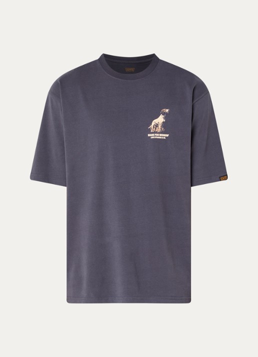 Levi's T-shirt met front- en backprint - voorkant 2 donkergrijs