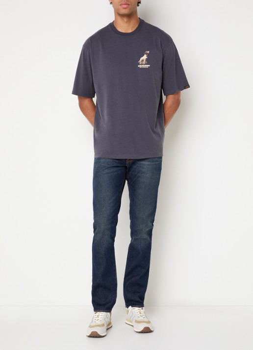 Levi's T-shirt met front- en backprint - voorkant 3 donkergrijs