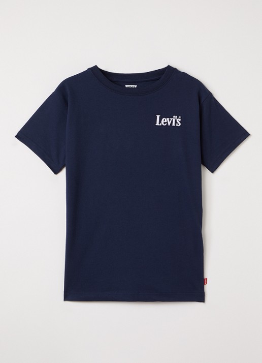 Levi's T-shirt met logo- en backprint