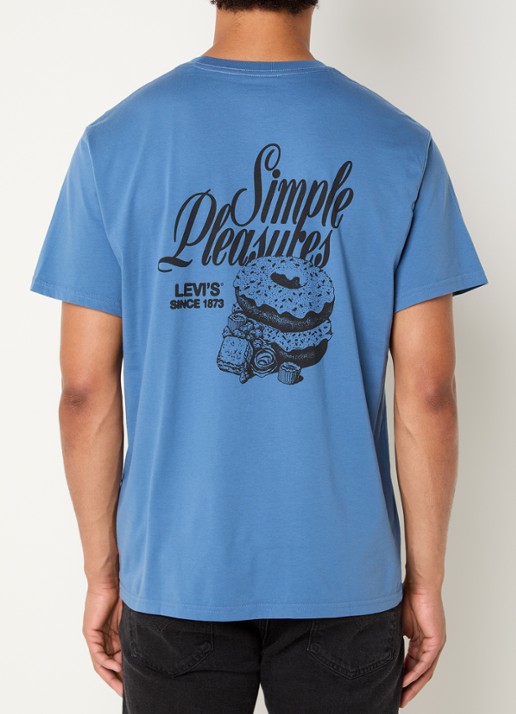 Levi's T-shirt met logo- en backprint