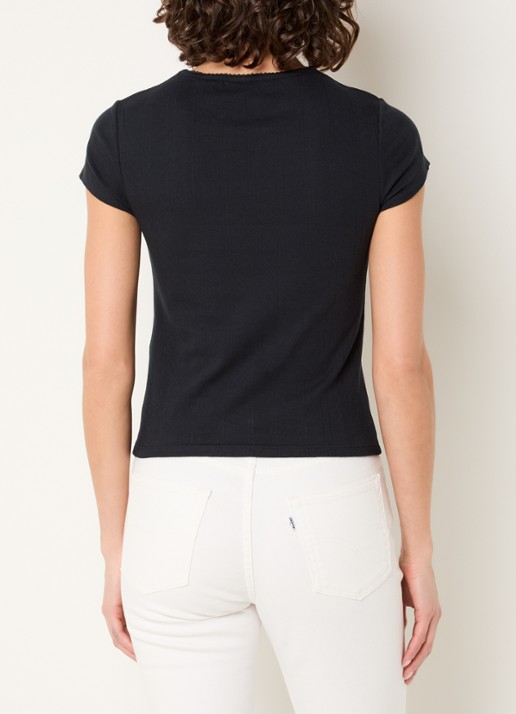 Levi's T-shirt met logo - achterkant 4 zwart