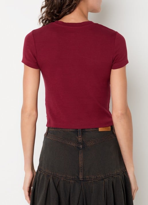 Levi's T-shirt met logo - achterkant donkerrood