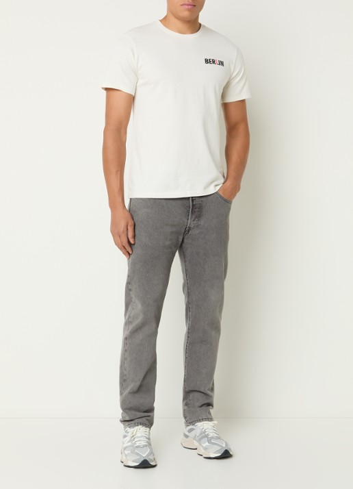 Levi's T-shirt met logo - voorkant 3 gebroken wit