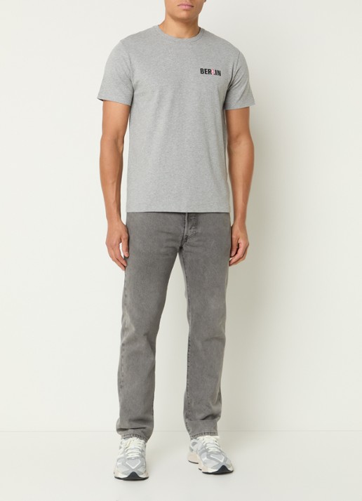 Levi's T-shirt met logo - voorkant 2 grijsmele