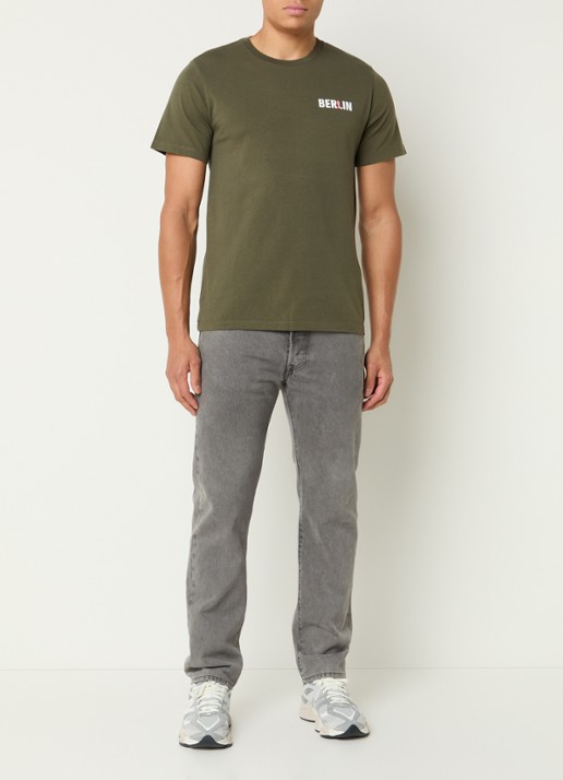 Levi's T-shirt met logo - voorkant 2 legergroen