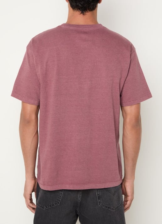 Levi's T-shirt met logo - achterkant steenrood