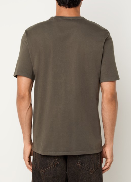 Levi's T-shirt met logo - achterkant olijfgroen