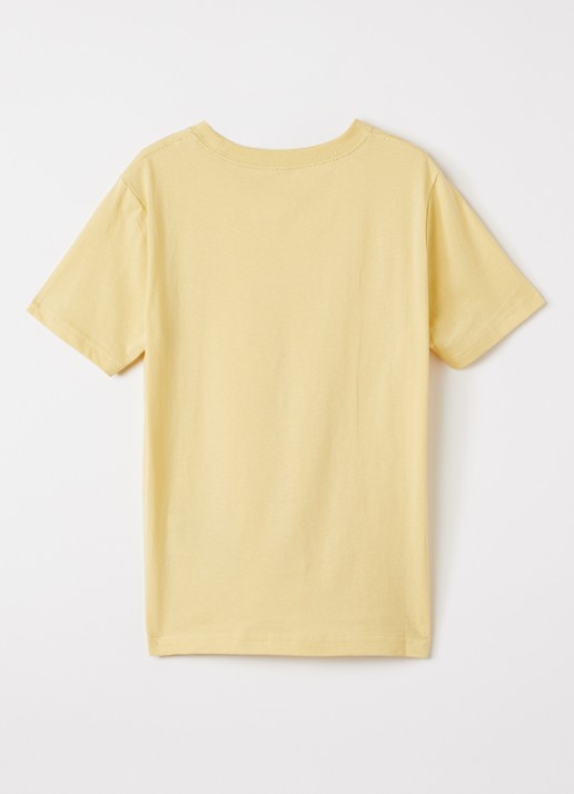 Levi's T-shirt met logoborduring - voorkant 2 okergeel