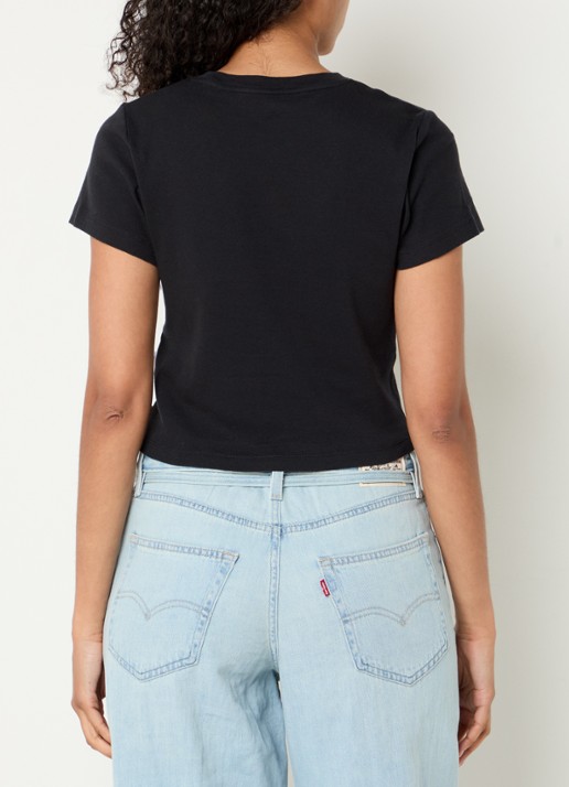 Levi's T-shirt met logoborduring - achterkant 3 zwart