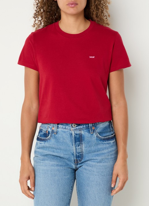 Levi's T-shirt met logoborduring