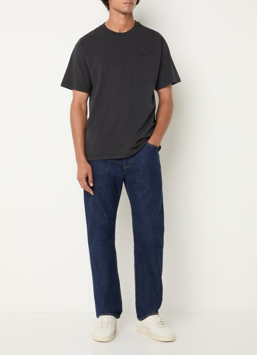 Levi's T-shirt met logoborduring - voorkant 2 zwart