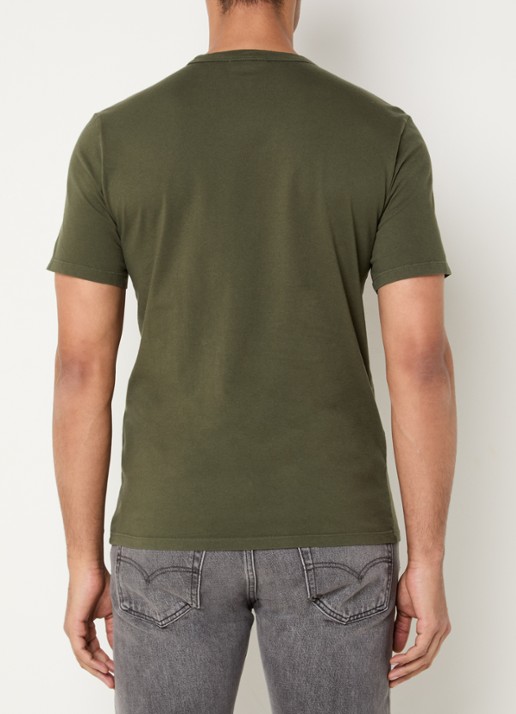 Levi's T-shirt met logoborduring - achterkant 2 legergroen