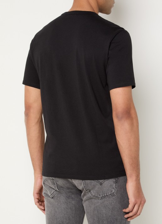 Levi's T-shirt met logoborduring - achterkant 2 zwart