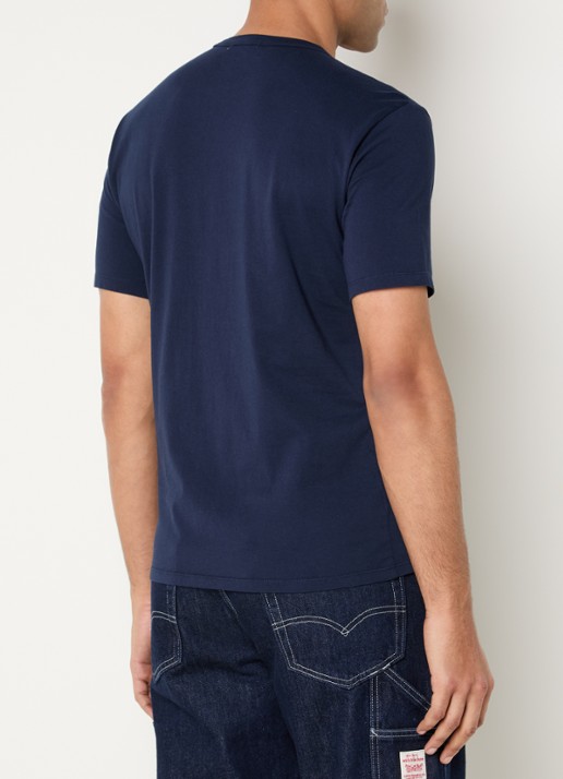 Levi's T-shirt met logoborduring - achterkant 3 donkerblauw