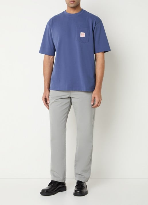 Levi's T-shirt met logoborduring - voorkant 2 indigo
