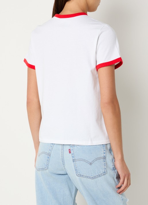 Levi's T-shirt met logoprint - achterkant 4 wit