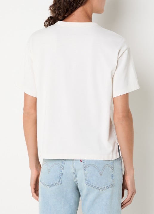 Levi's T-shirt met logoprint - achterkant 2 gebroken wit