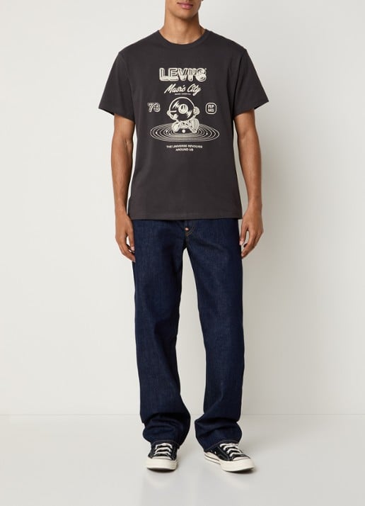 Levi's T-shirt met print - voorkant 2 antraciet