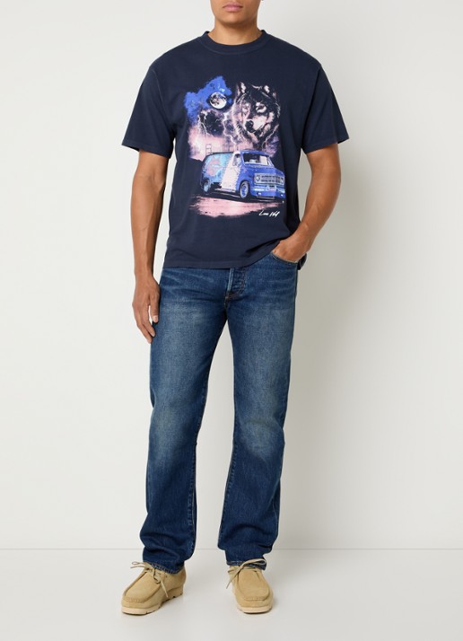 Levi's T-shirt met print - voorkant 2 donkerblauw