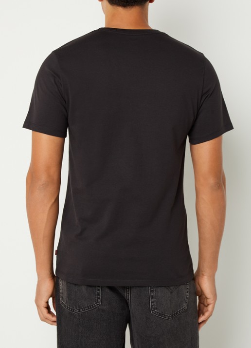 Levi's T-shirt met print - achterkant zwart