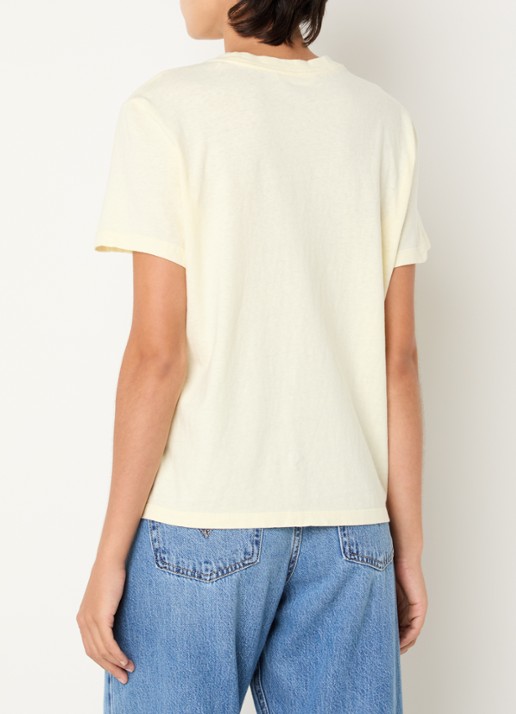 Levi's T-shirt met ronde hals - achterkant 2 lichtgeel