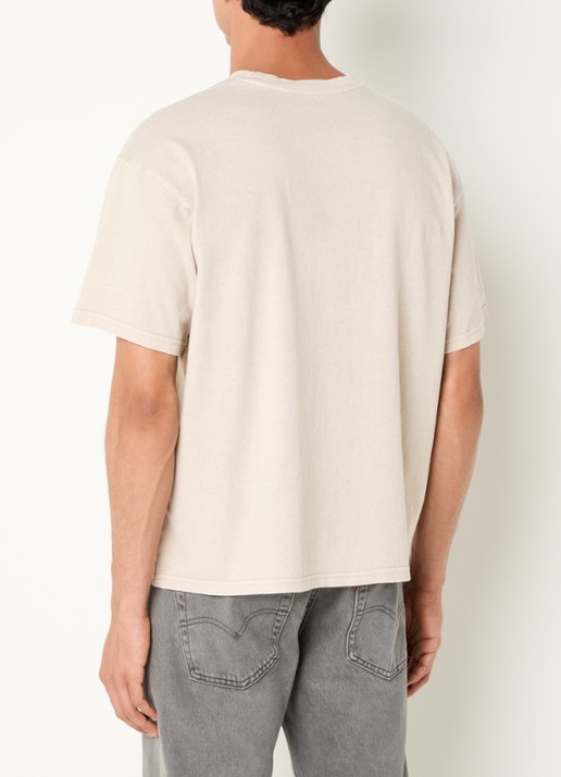 Levi's T-shirt met ronde hals - achterkant beige