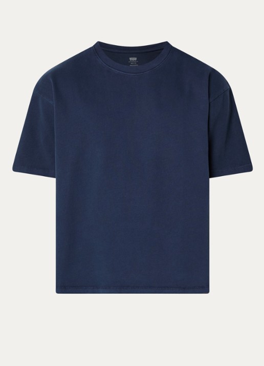 Levi's T-shirt met ronde hals - voorkant donkerblauw