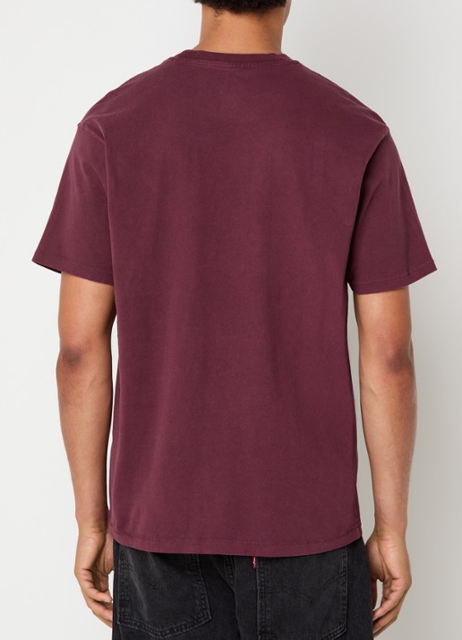 Levi's T-shirt met ronde hals - achterkant 3 bordeauxrood