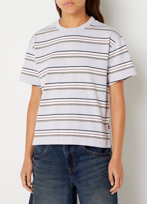 Levi's T-shirt met streepprint