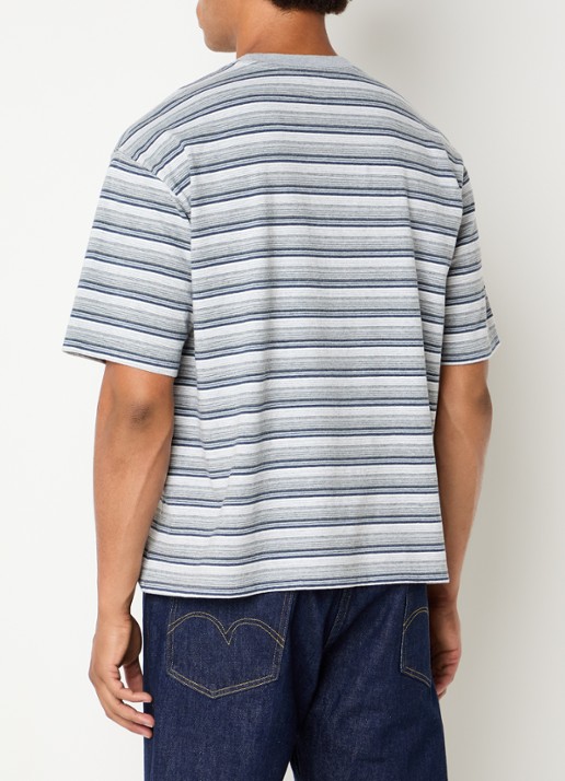 Levi's T-shirt met streepprint - achterkant grijs