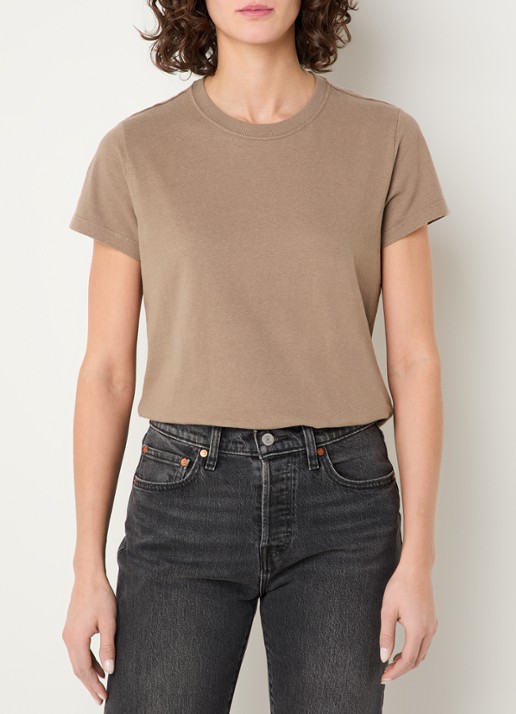 Levi's T-shirt met stretch - detail 4 bruin