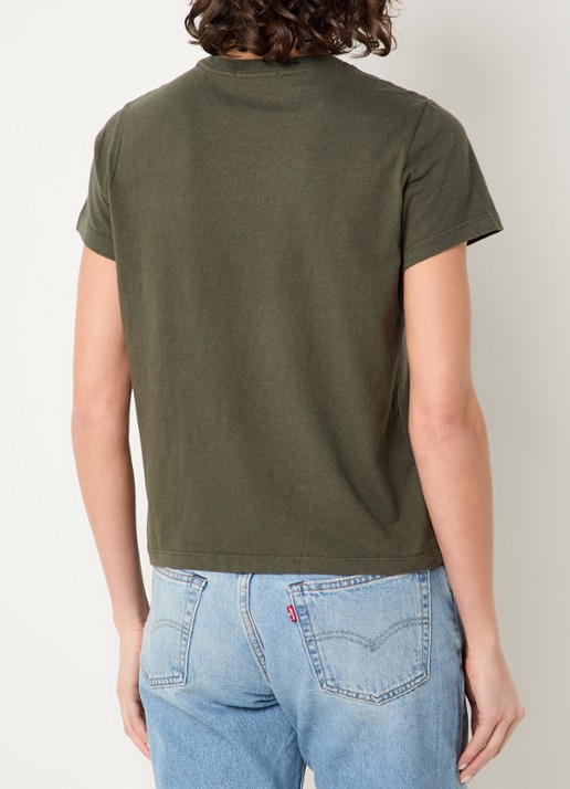 Levi's T-shirt met stretch - achterkant donkergroen