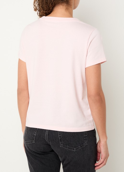 Levi's T-shirt met V-hals - achterkant 4 lichtroze