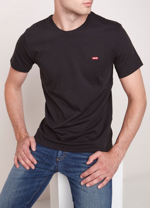Levi's T-shirt van katoen met logoborduring