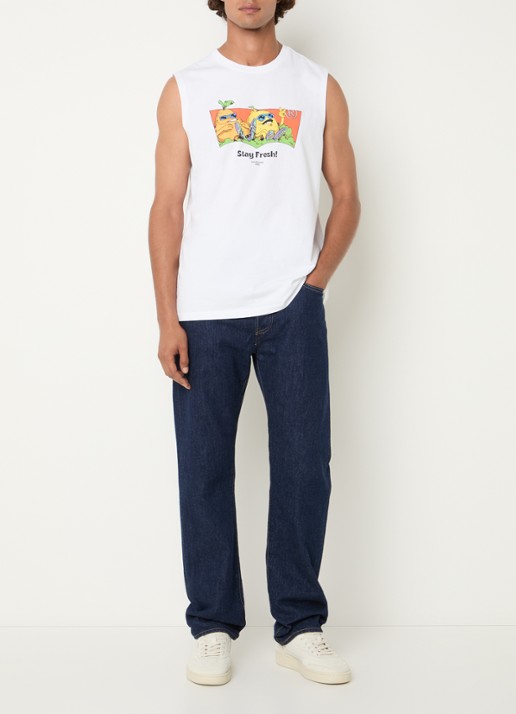 Levi's Tanktop met print - voorkant 2 wit