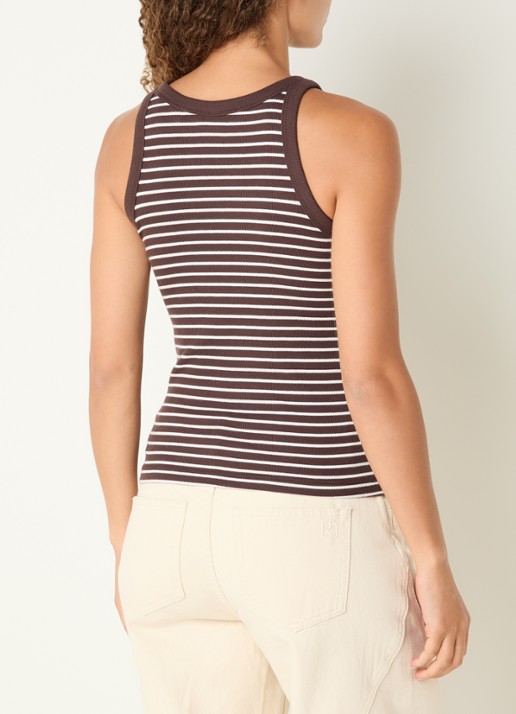 Levi's Tanktop met streepprint - achterkant 4 donkerbruin