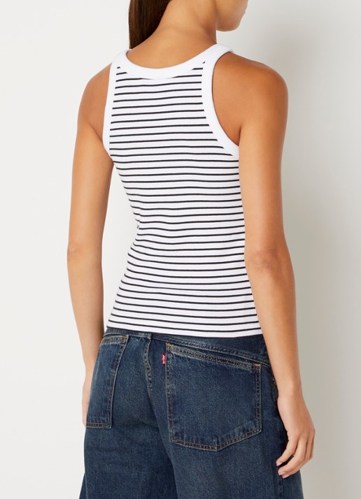 Levi's Tanktop met streepprint - achterkant 3 wit