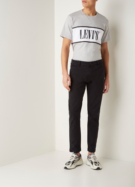 Levi's Taper chino met stretch - voorkant 5 zwart