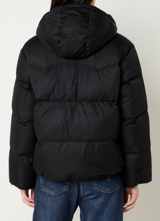 Levi's Tate puffer jack met afneembare capuchon en donsvulling - achterkant 4 zwart