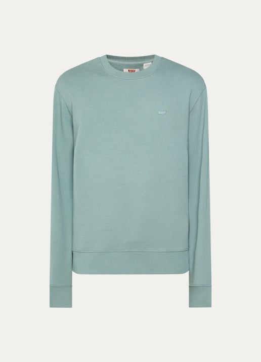 Levi's The Original sweater met logoborduring - voorkant blauwgrijs
