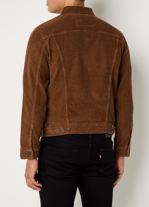 Levi's The Trucker jack van corduroy - achterkant bruin
