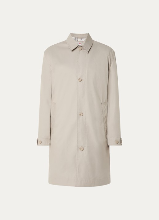 Levi's Tiburon trenchcoat met steekzakken en kraag - voorkant 2 beige