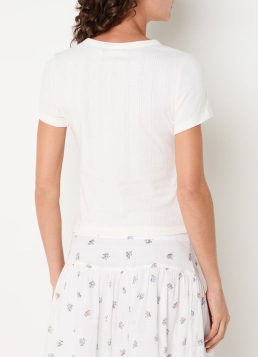 Levi's Top met ronde hals - achterkant 4 gebroken wit