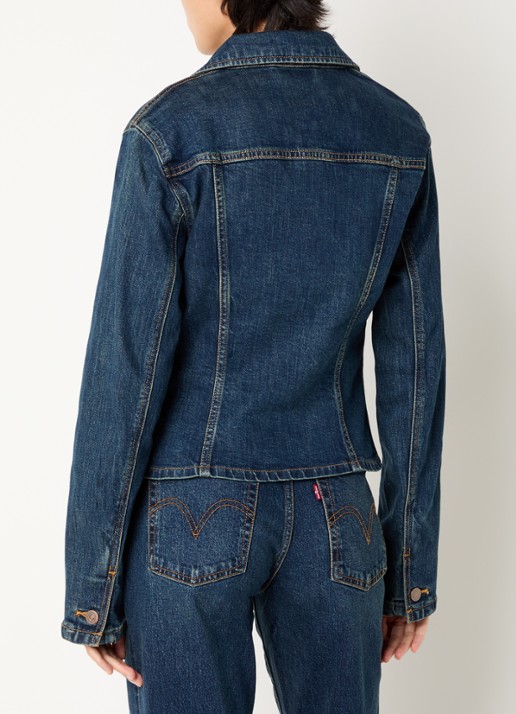 Levi's Type 3 spijkerjas met klapzakken - achterkant indigo